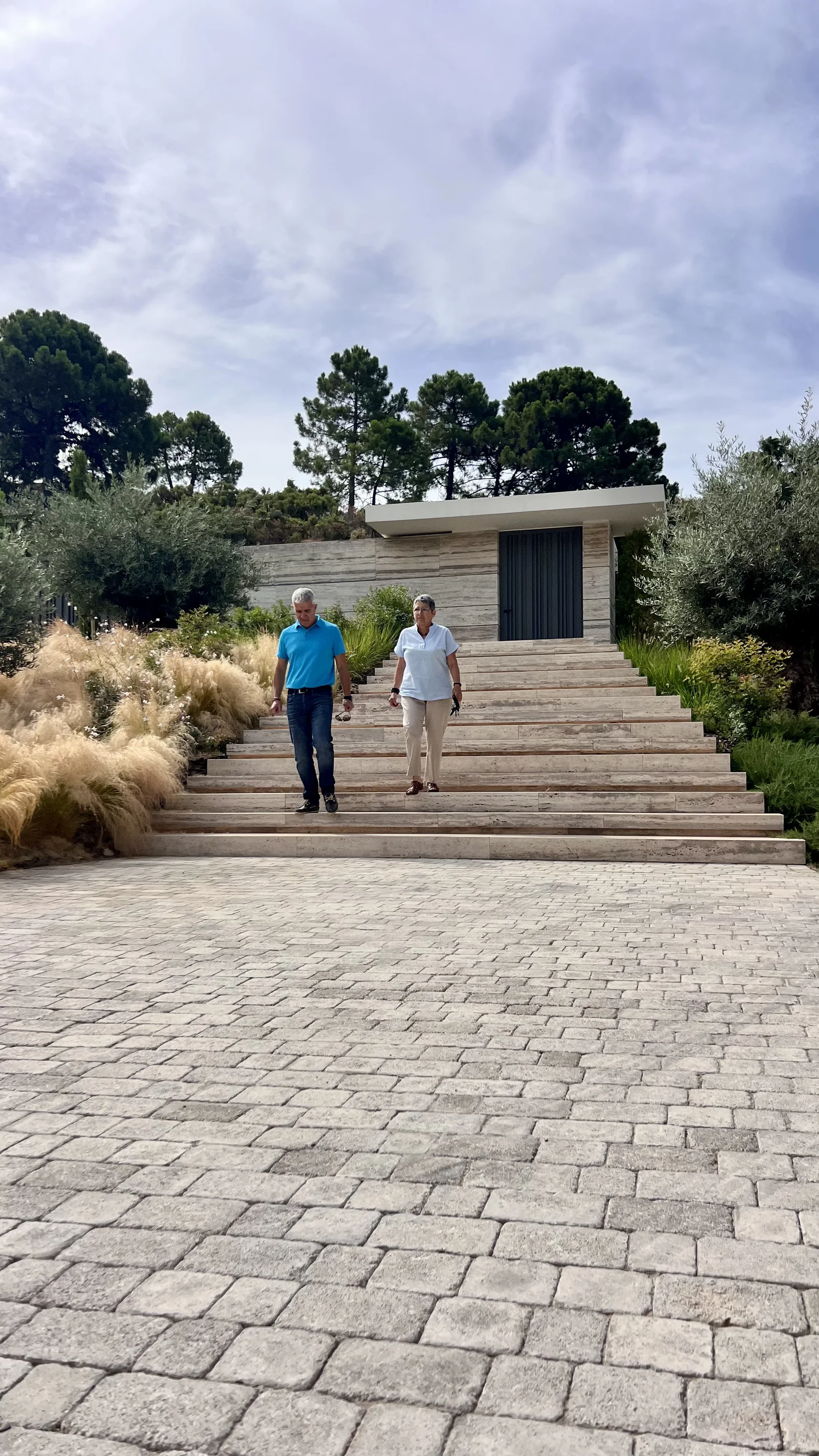 Karen and Enrique visiting a property
